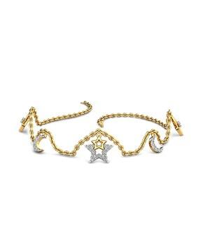 yellow gold siij diamond starlet bracelet