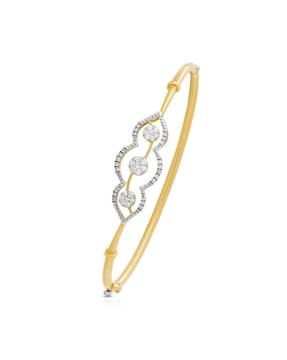 yellow gold stone-studded bangle