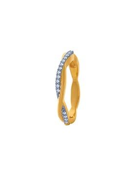 yellow gold stone-studded ring