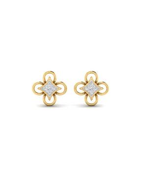 yellow gold stone-studded studs