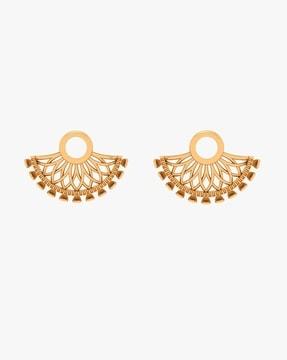 yellow gold stud earrings