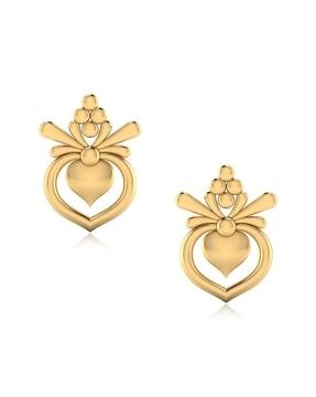 yellow gold stud earrings