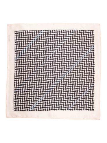 yellow houndstooth 100% microfiber pocket square