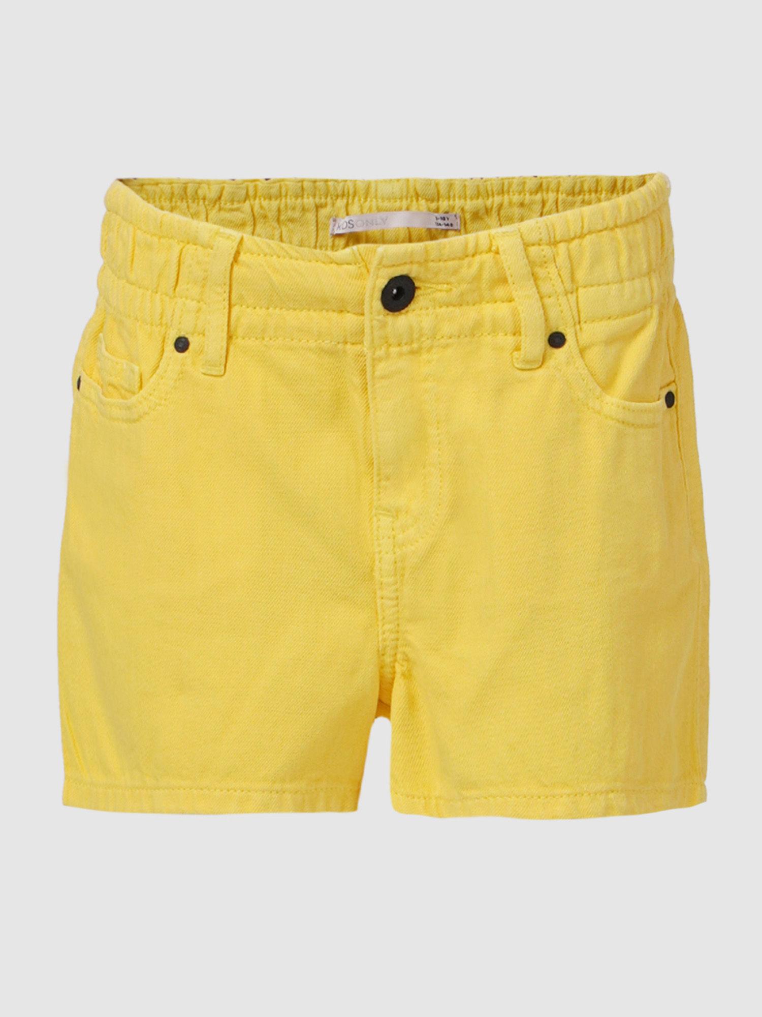 yellow koncody shorts denim