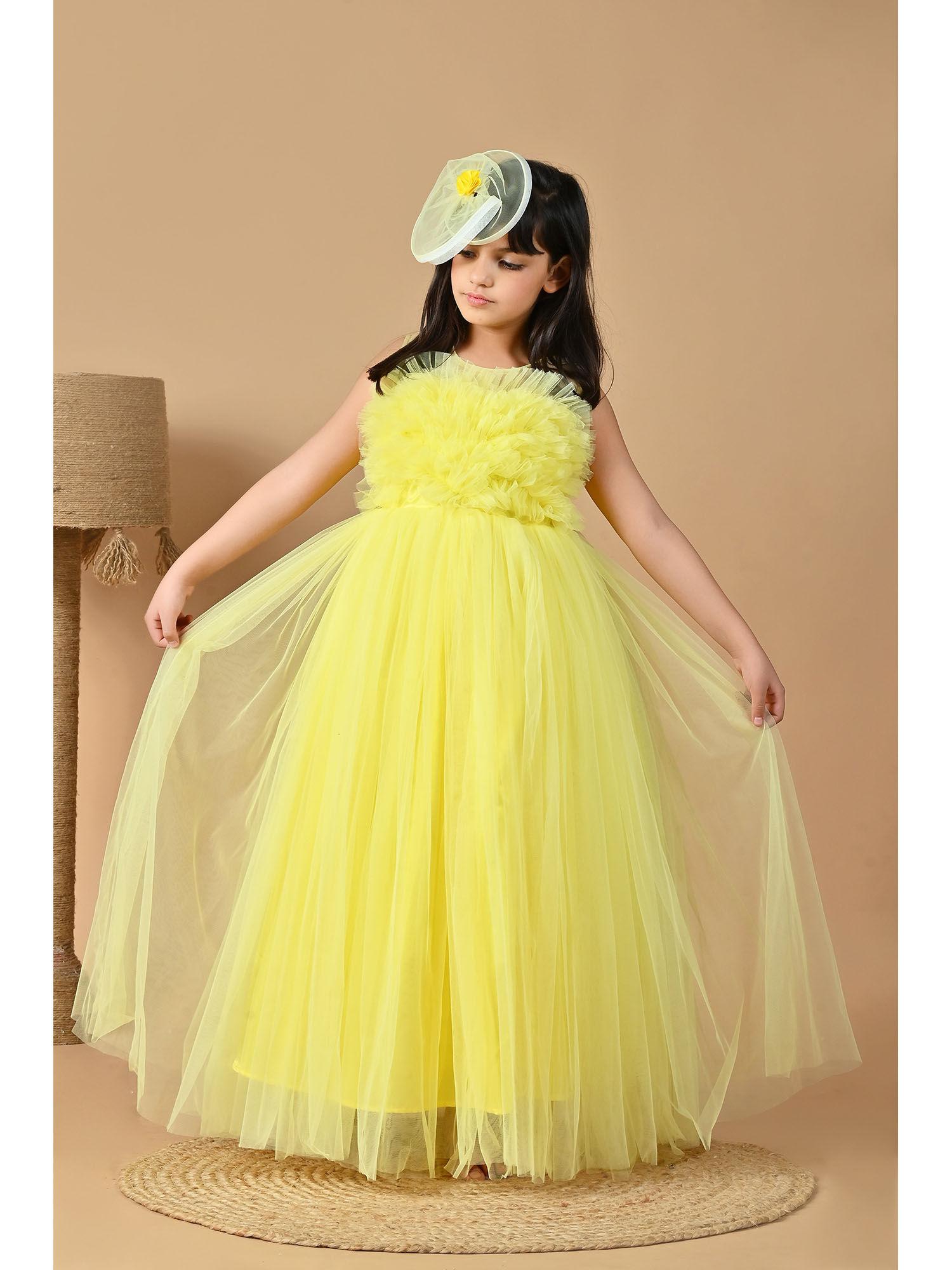 yellow lily party gown