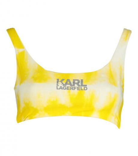 yellow logo bikini top