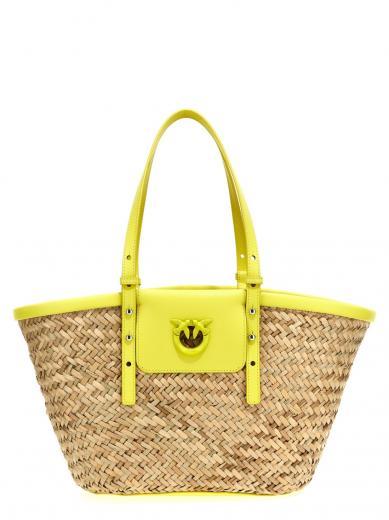 yellow love summer tote bag