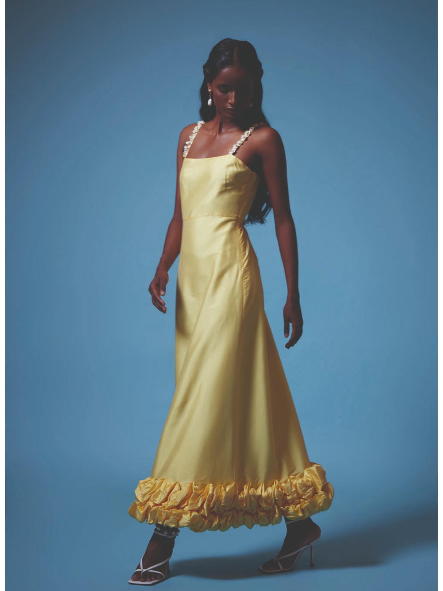 yellow margherita dress