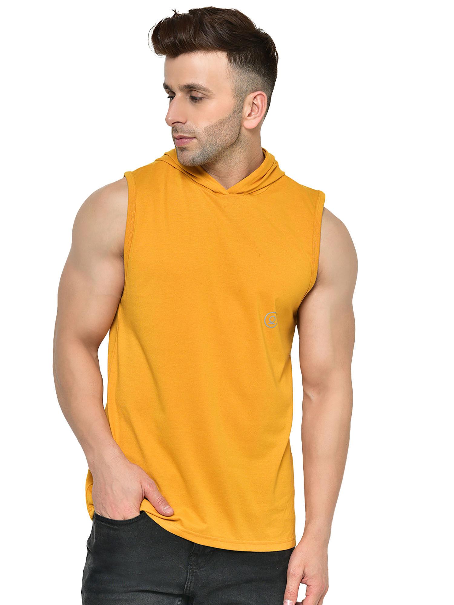 yellow men gym tank tops yellow