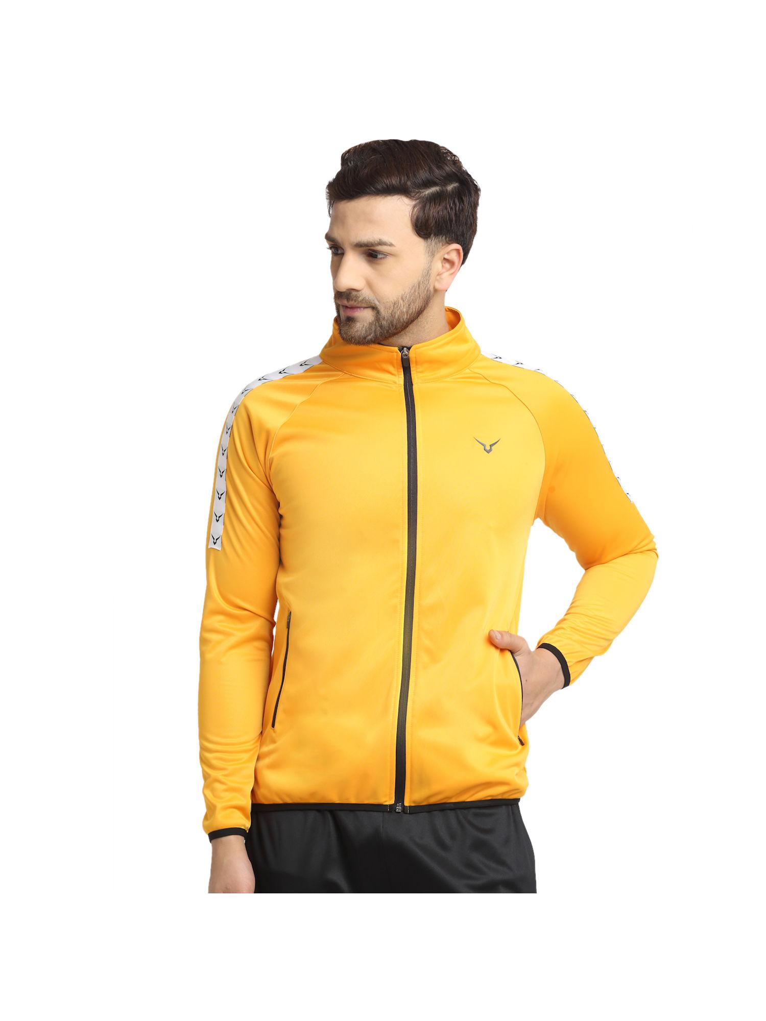 yellow mens poly classic jacket