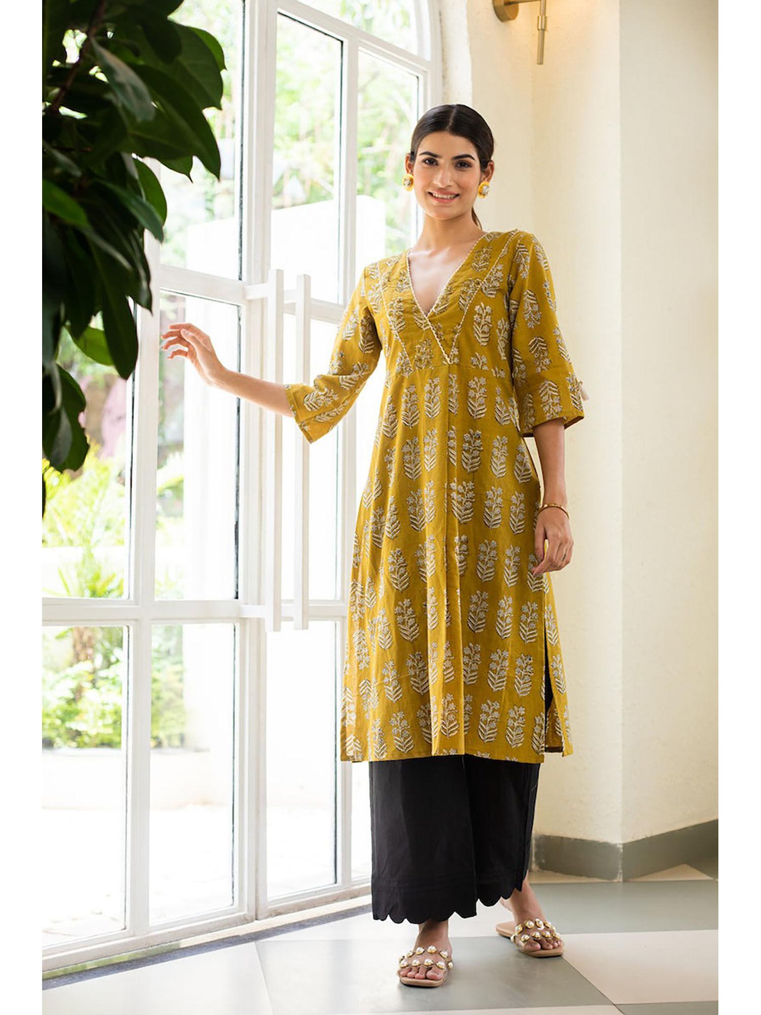 yellow ordinare kurta