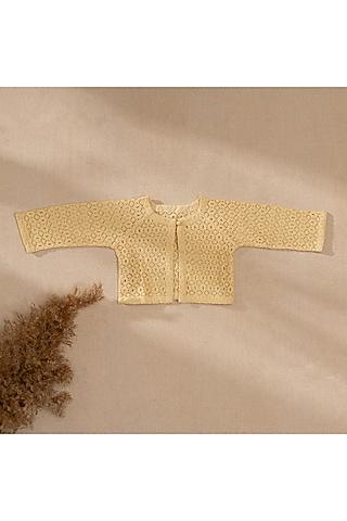 yellow organic cotton cardigan for girls