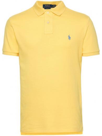 yellow polo with logo