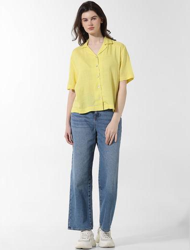 yellow regular fit shirt