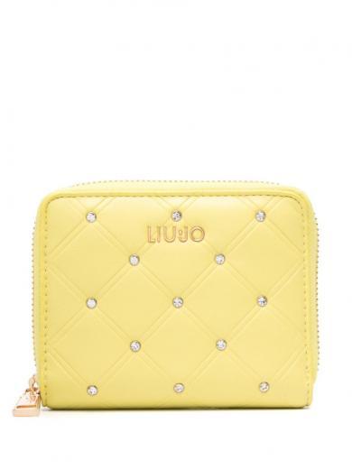 yellow rhinestones wallet