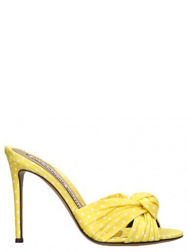 yellow slip on heels