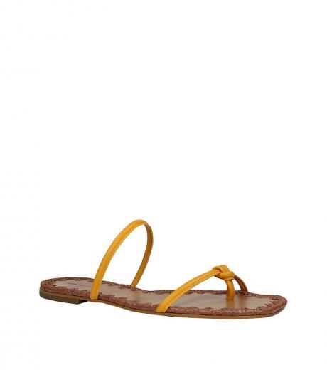 yellow slip on sandals