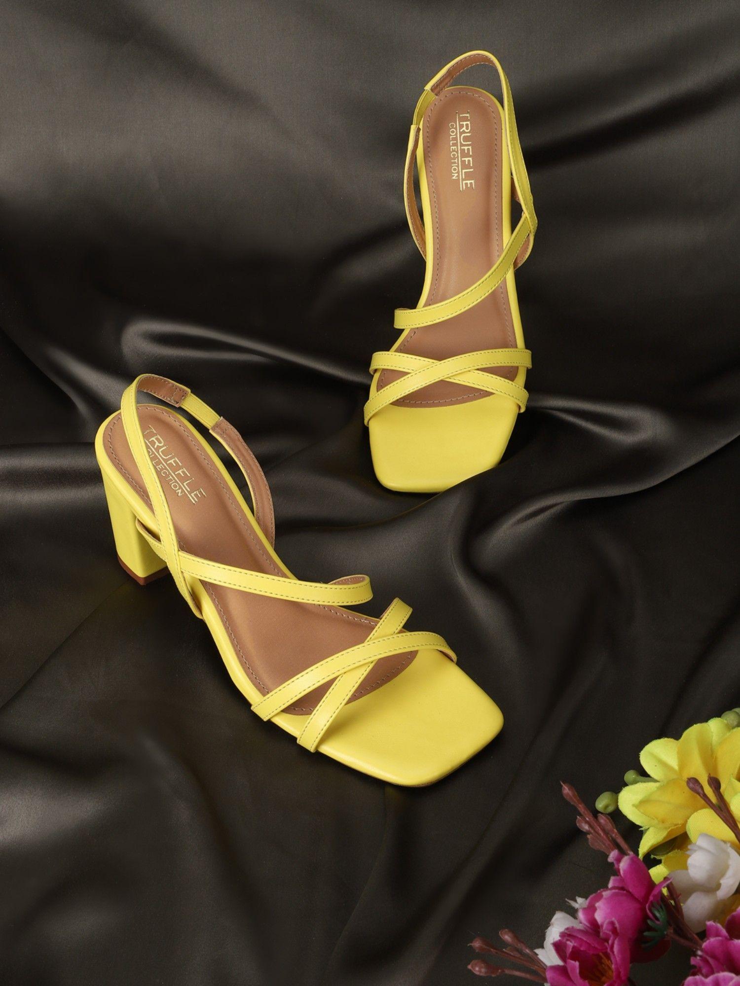 yellow solid heels