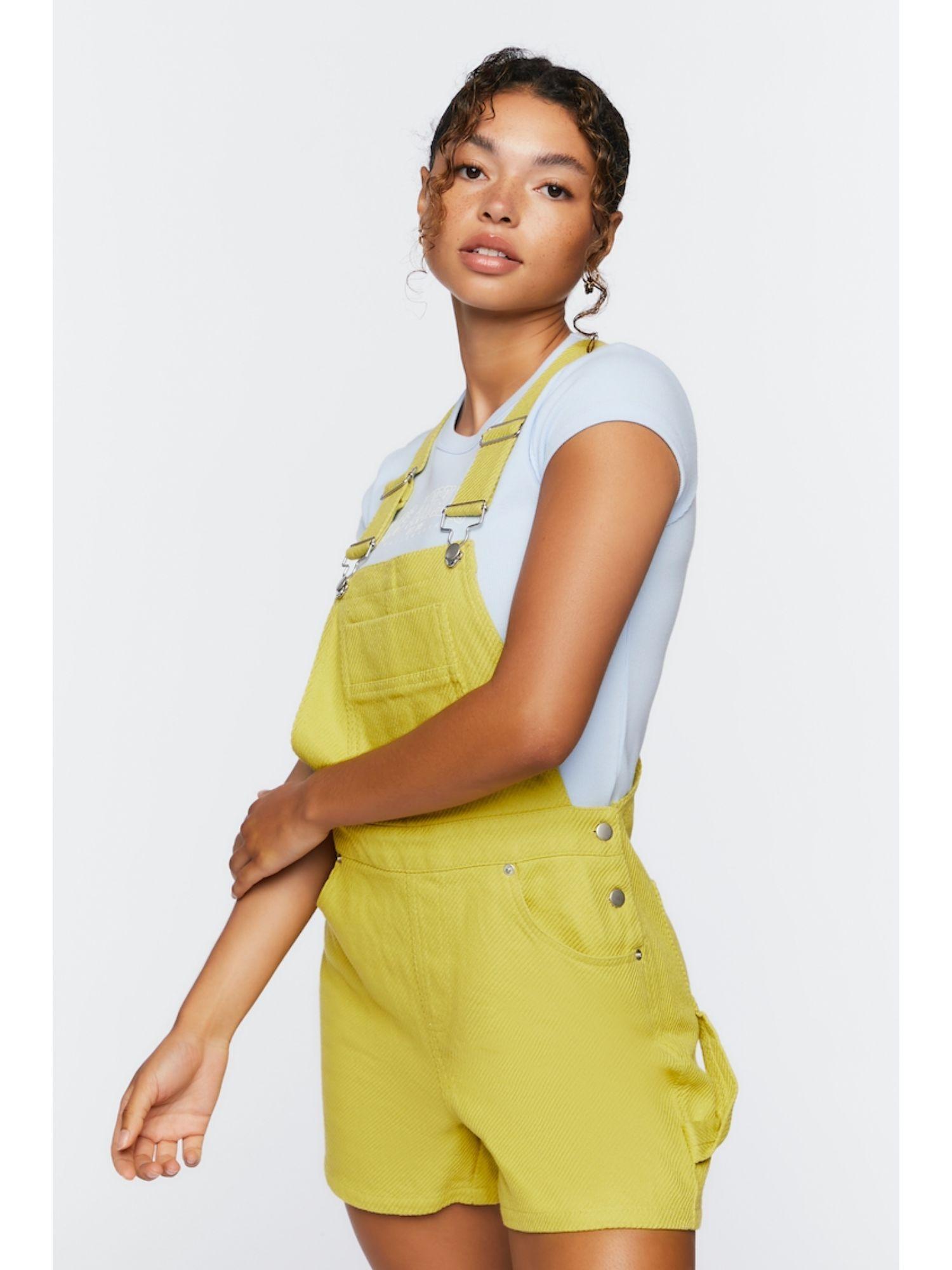 yellow solid playsuit