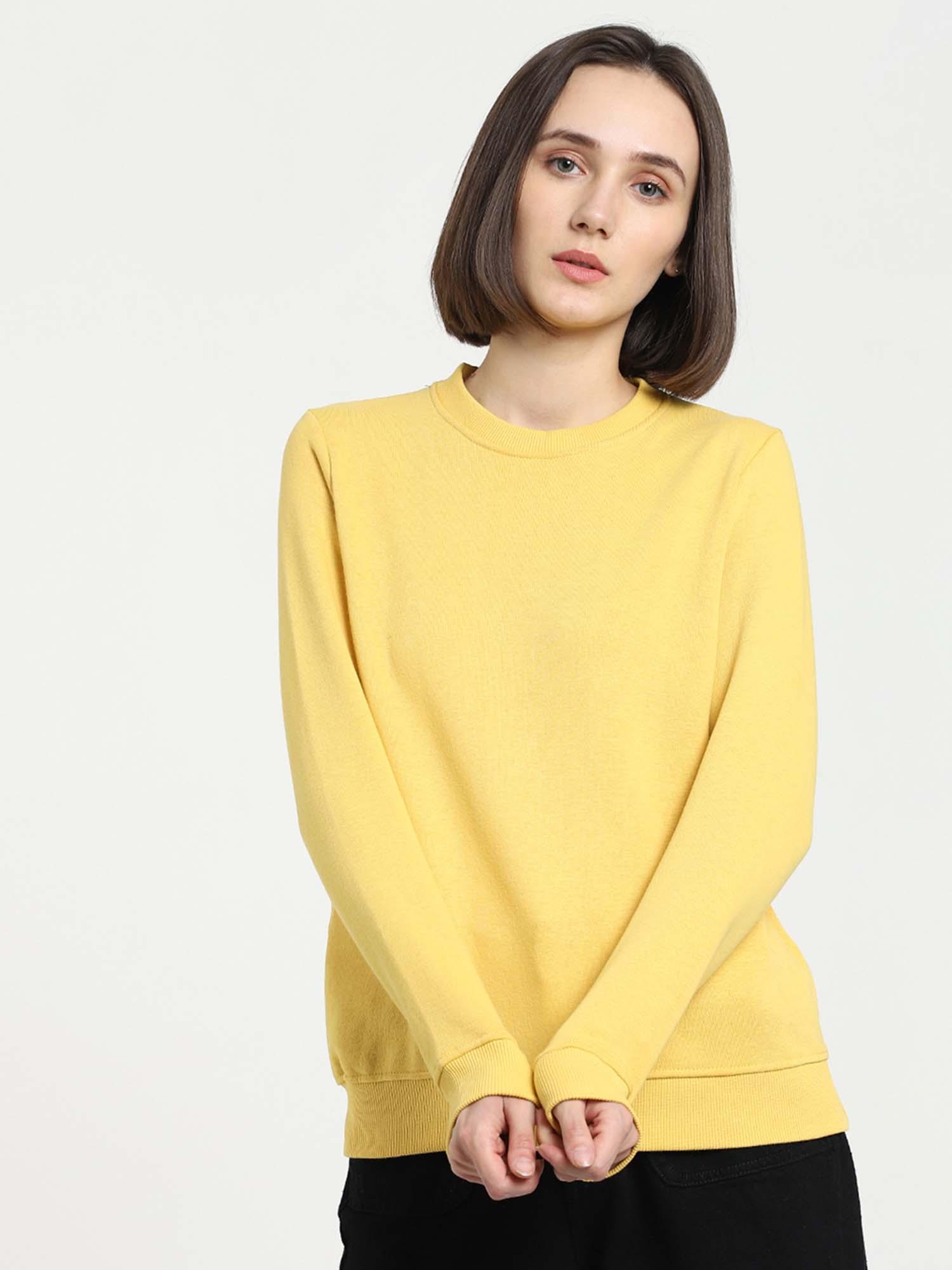 yellow solid sweater