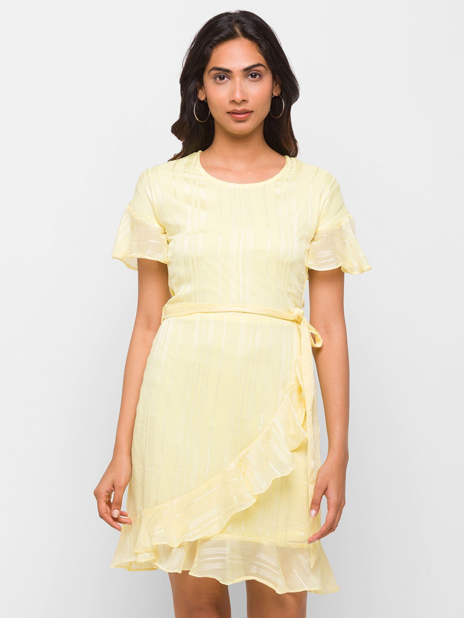 yellow stripes dress