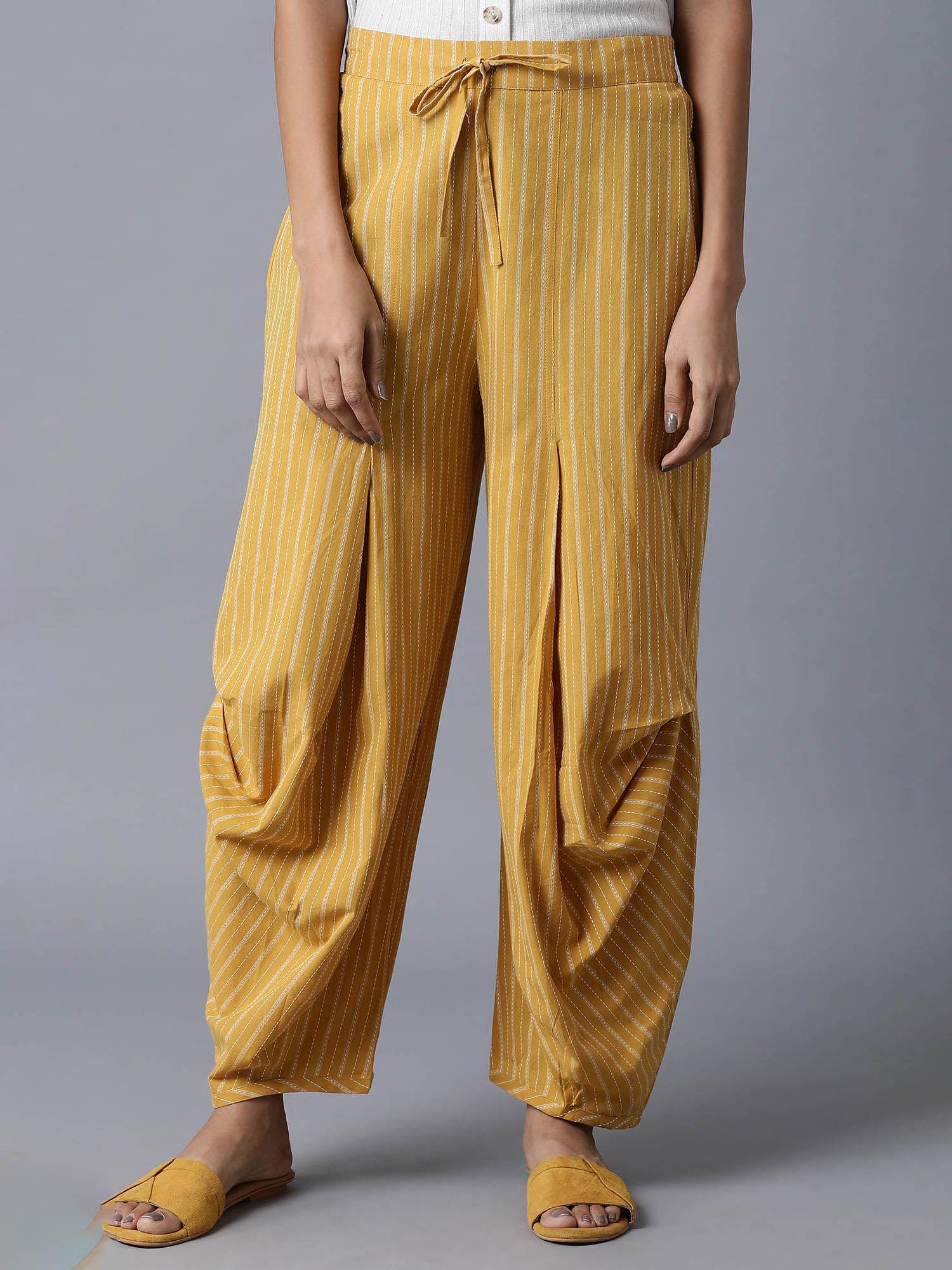 yellow stripes palazzo