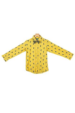 yellow summer cotton shirt for boys