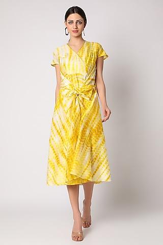 yellow tie & dye dress