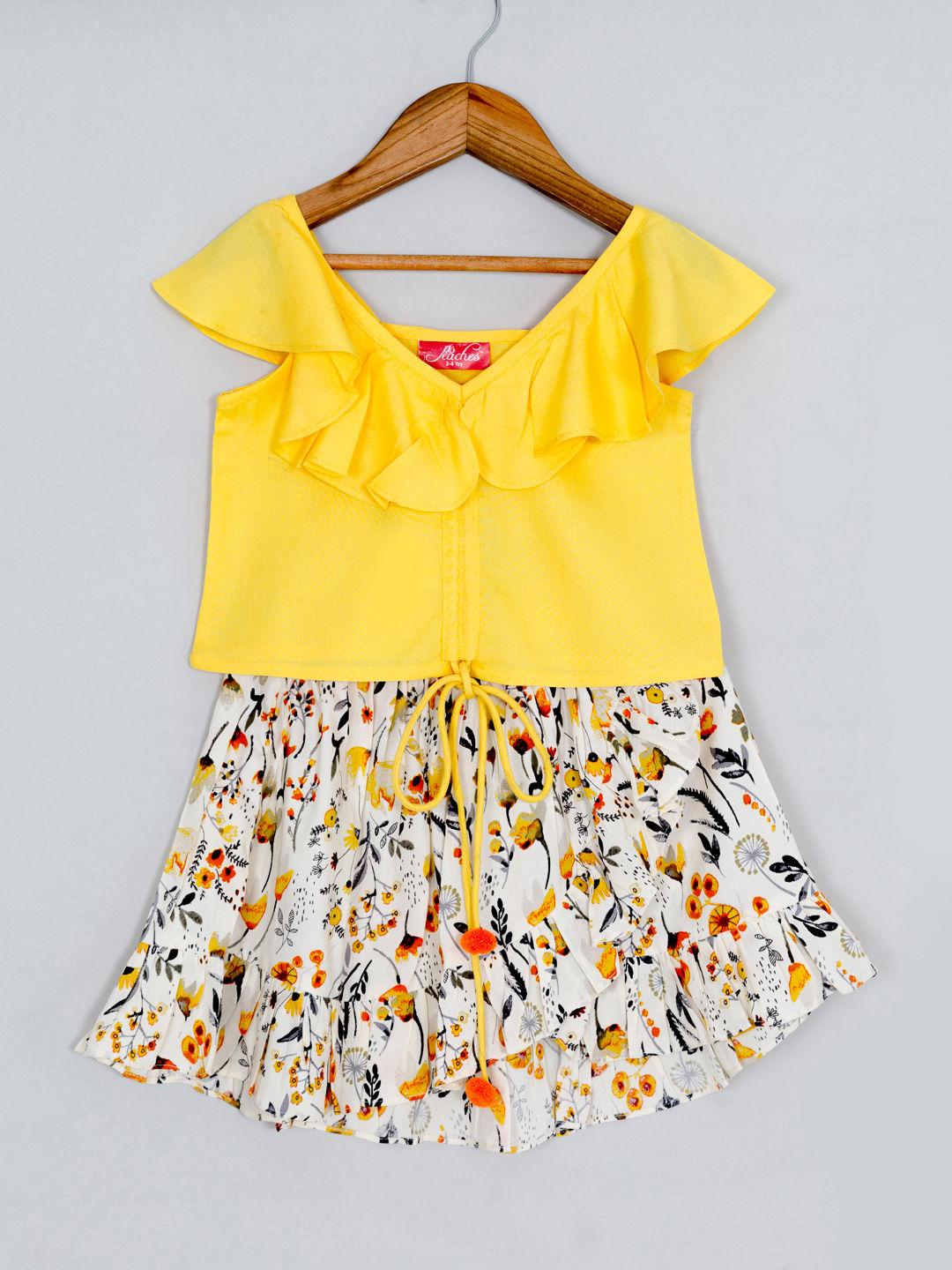 yellow top and skirt (set of 2)