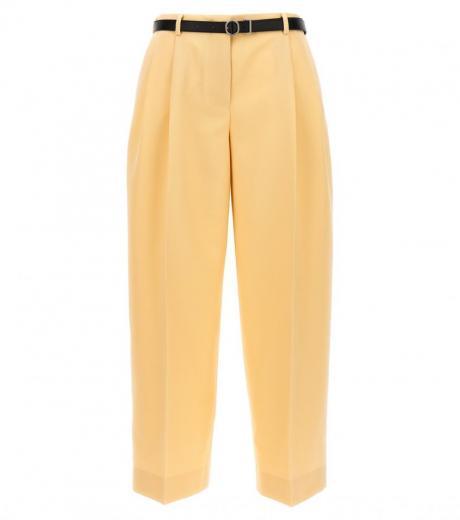 yellow wool pants