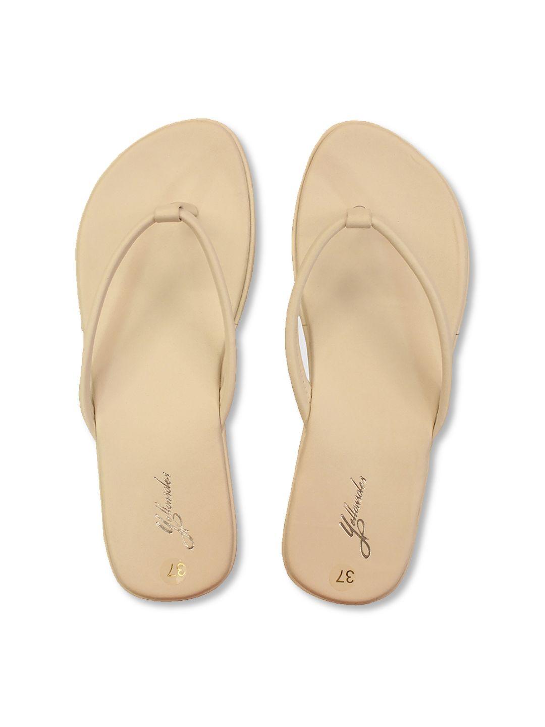 yellowsoles women white thong flip-flops