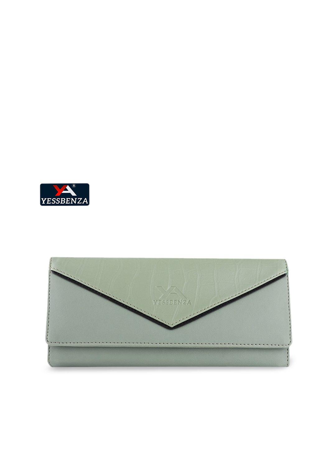 yessbenza women olive green envelope clutch