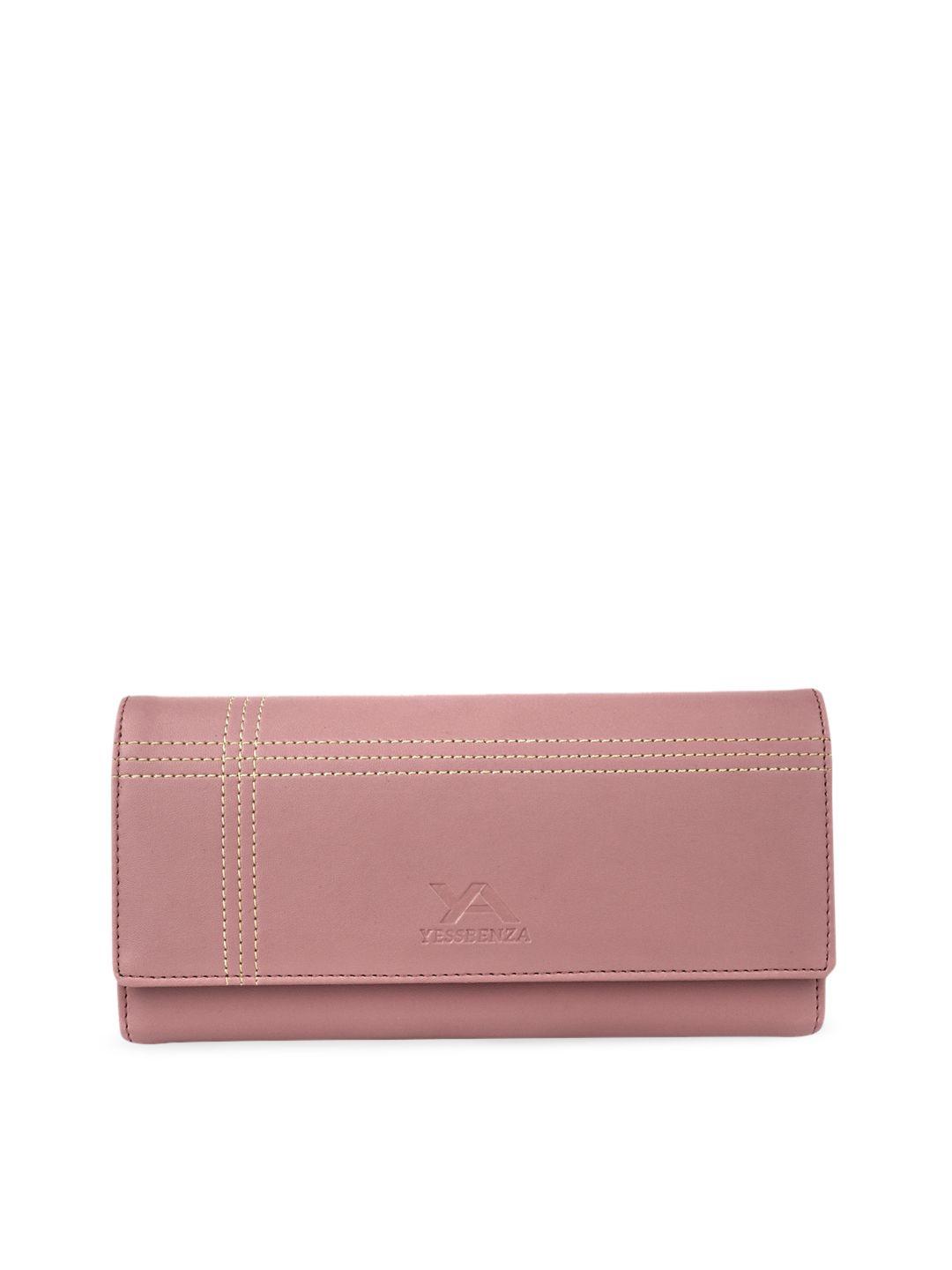yessbenza rose solid envelope clutch