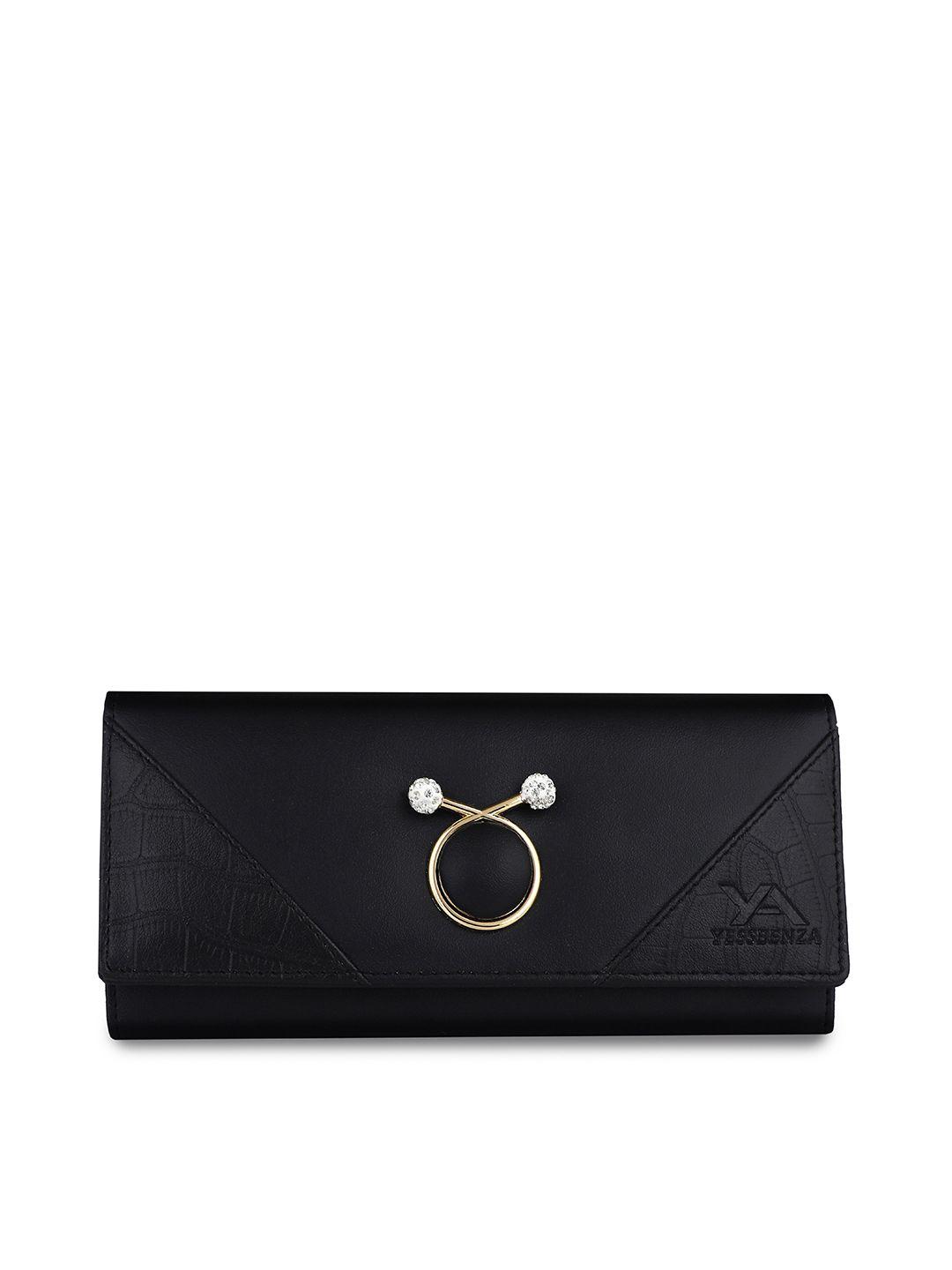 yessbenza women bow detail two fold wallet
