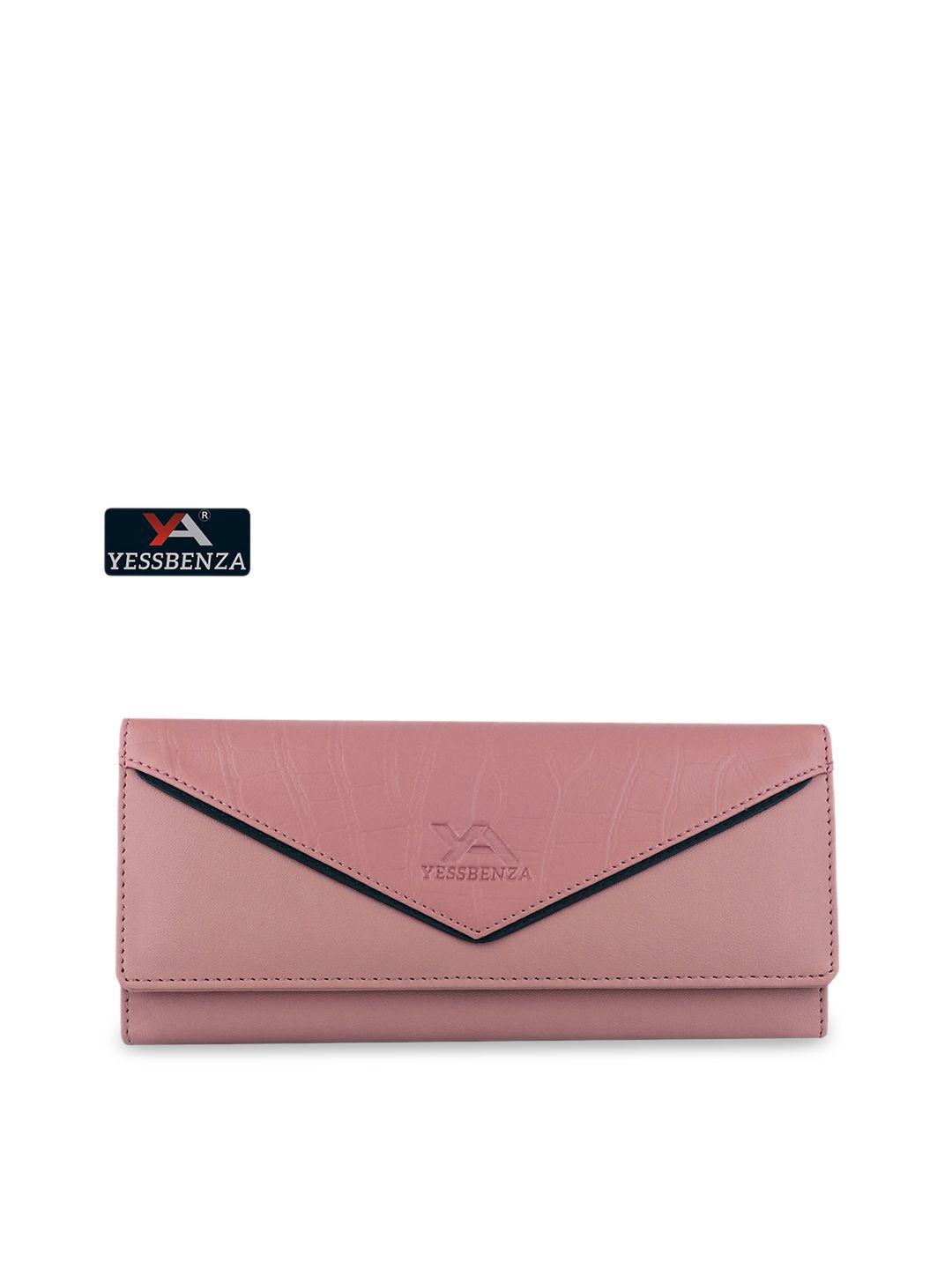 yessbenza women peach-coloured envelope clutch