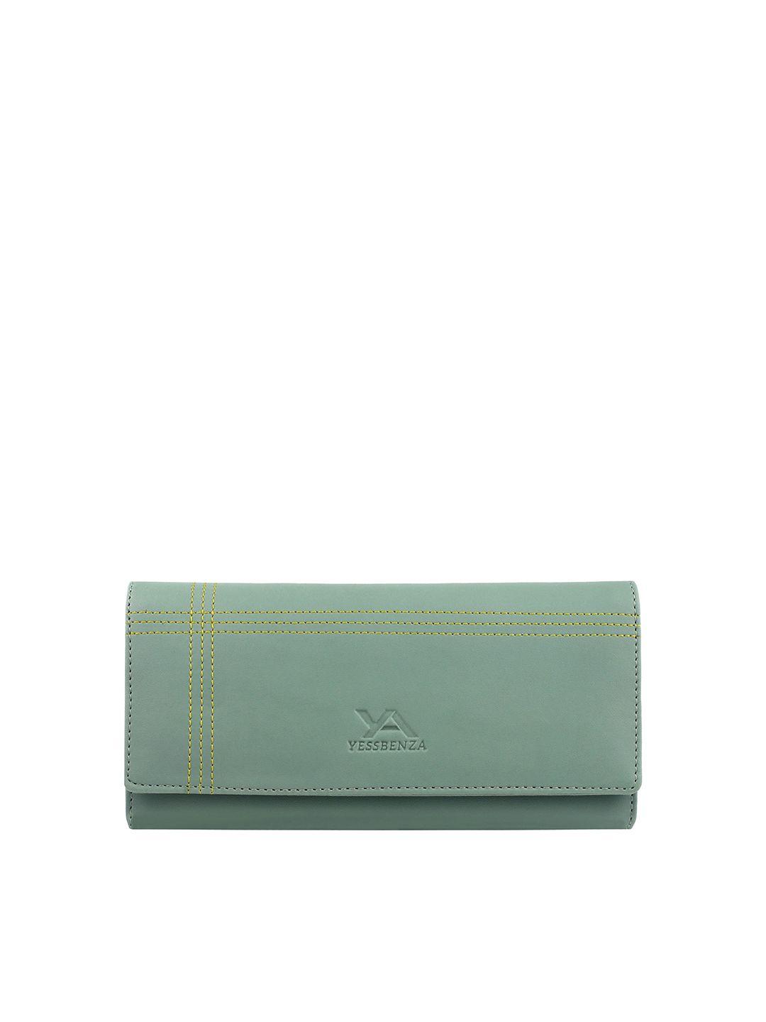 yessbenza women sea green textured envelope