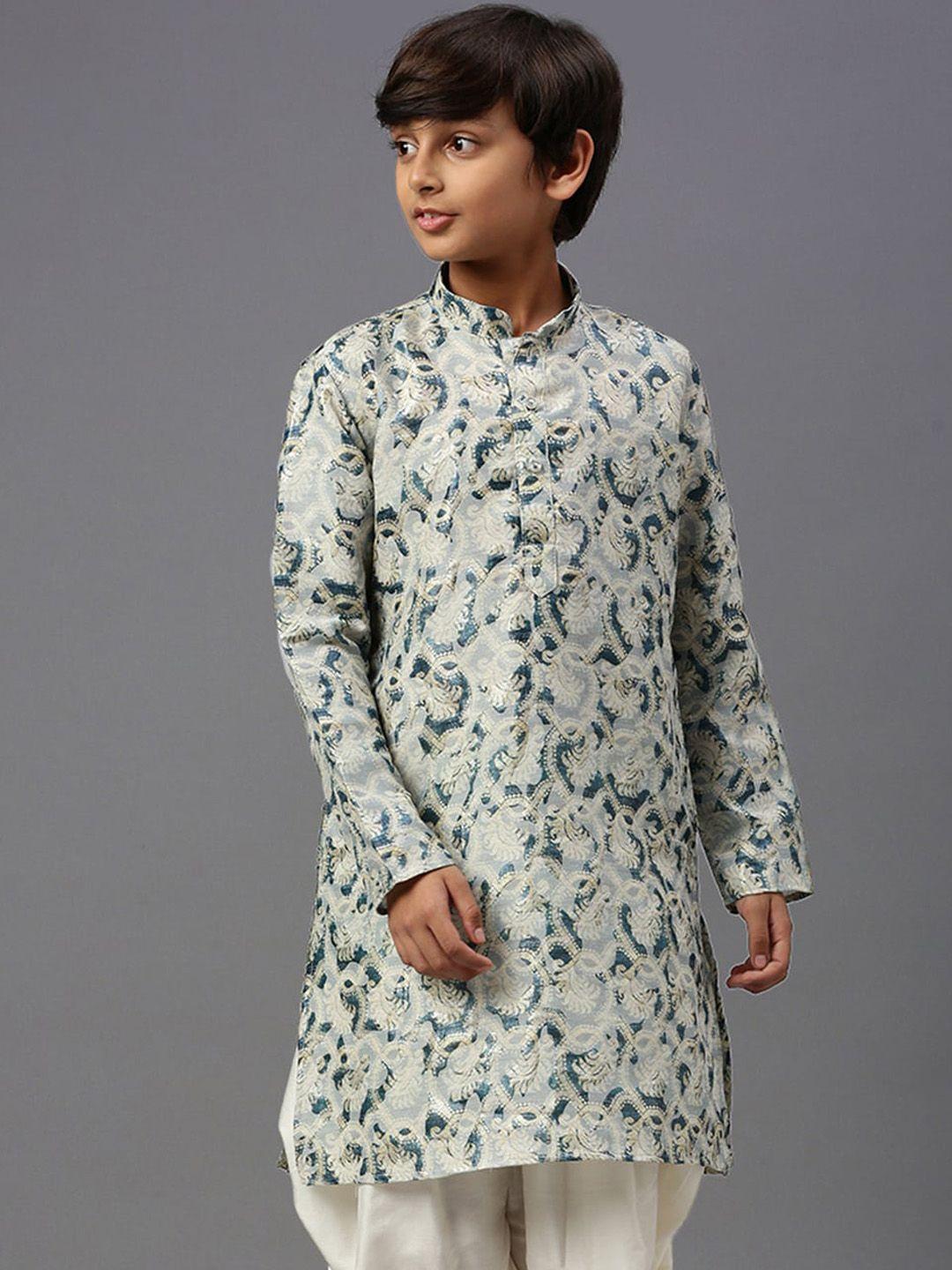 yk boys ethnic motifs printed cotton kurta