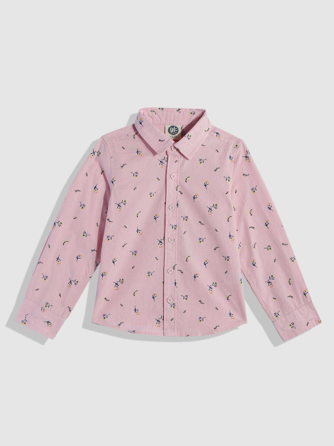 yk boys floral opaque printed casual shirt