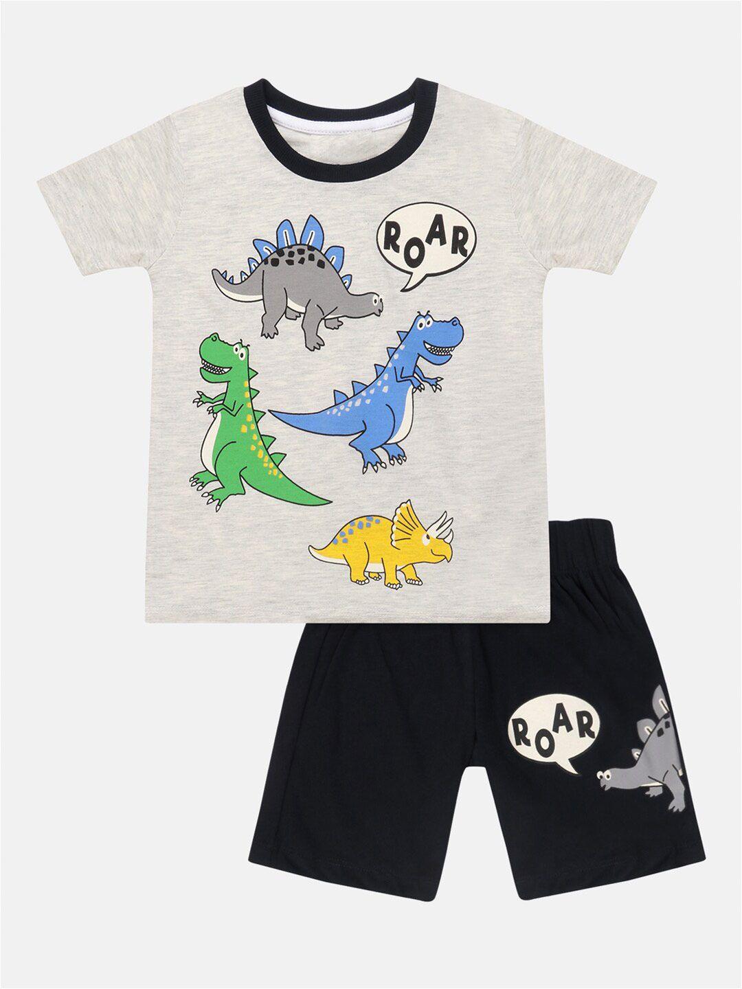 yk boys graphic printed short sleeves t-shirt with shorts