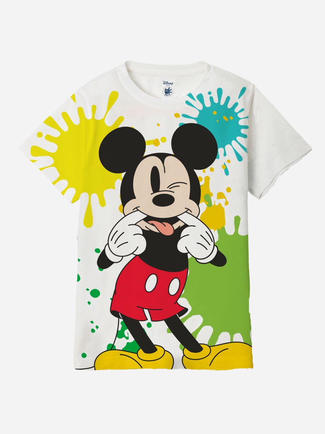 yk disney boys mickey mouse humour and comic printed t-shirt