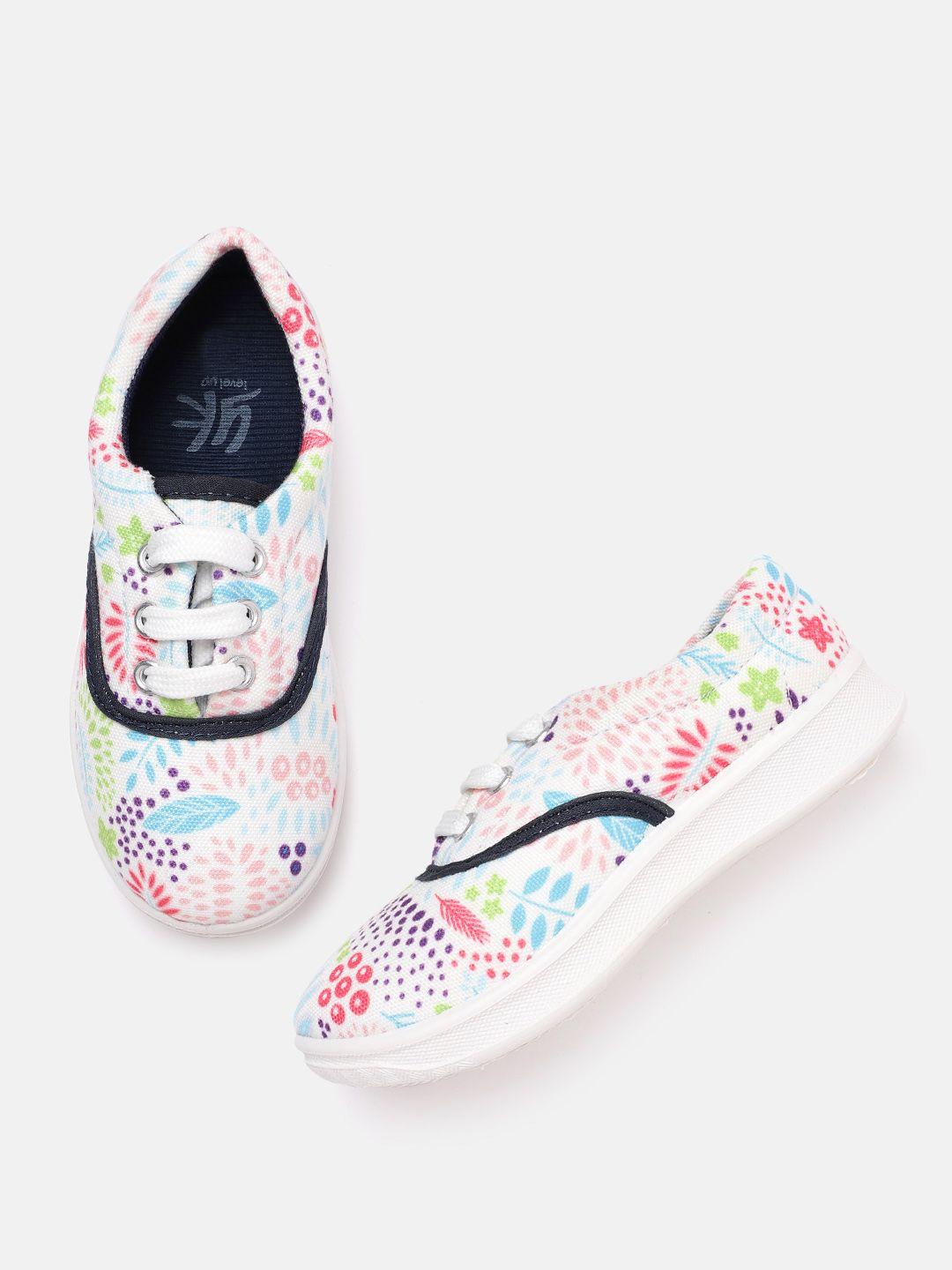 yk girls multicoloured printed sneakers