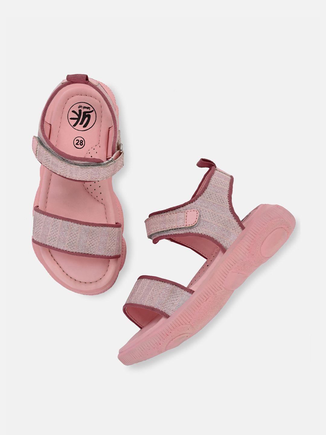 yk girls pink sports sandals