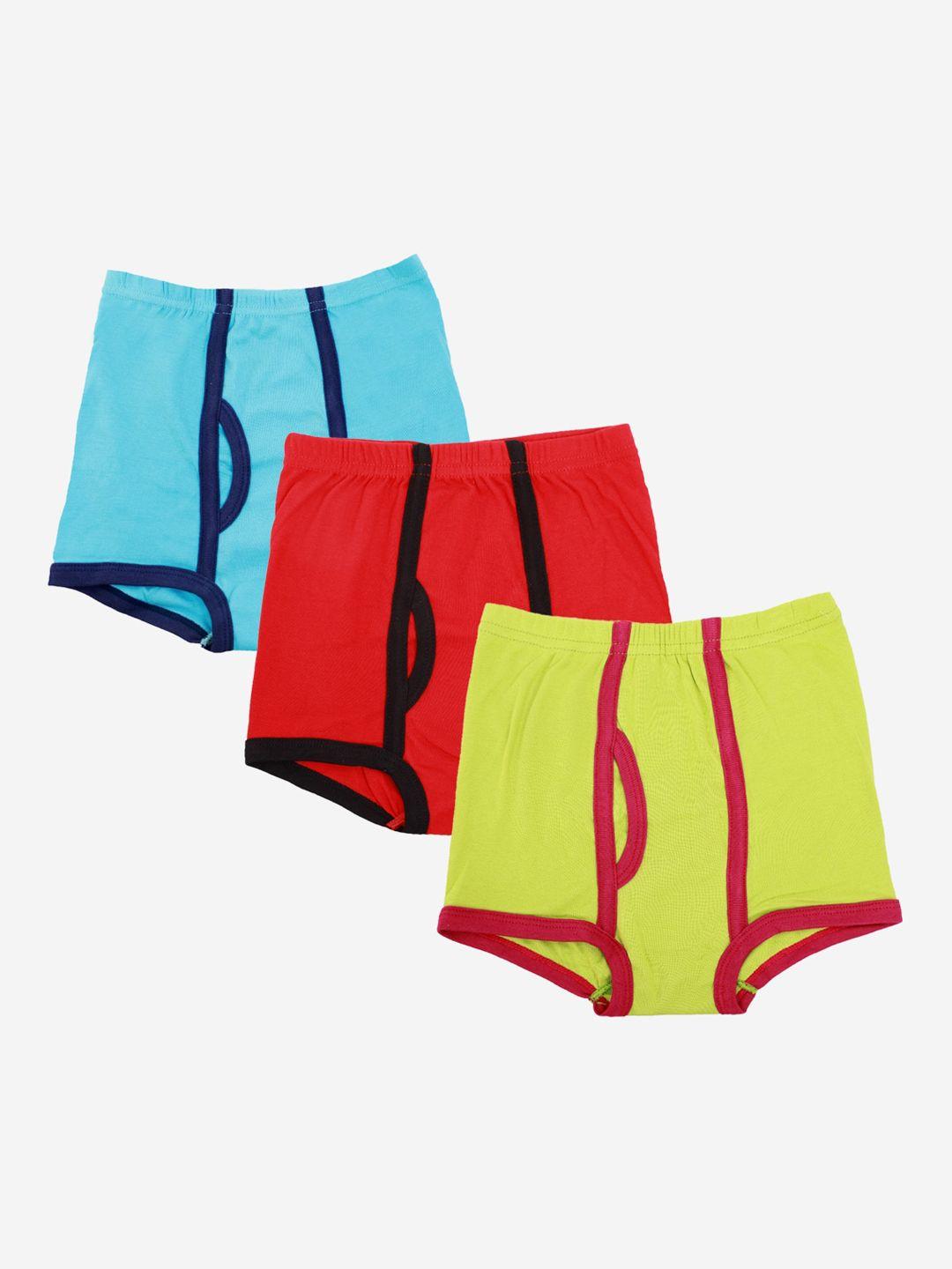 yk boys assorted pack of 3 solid trunks