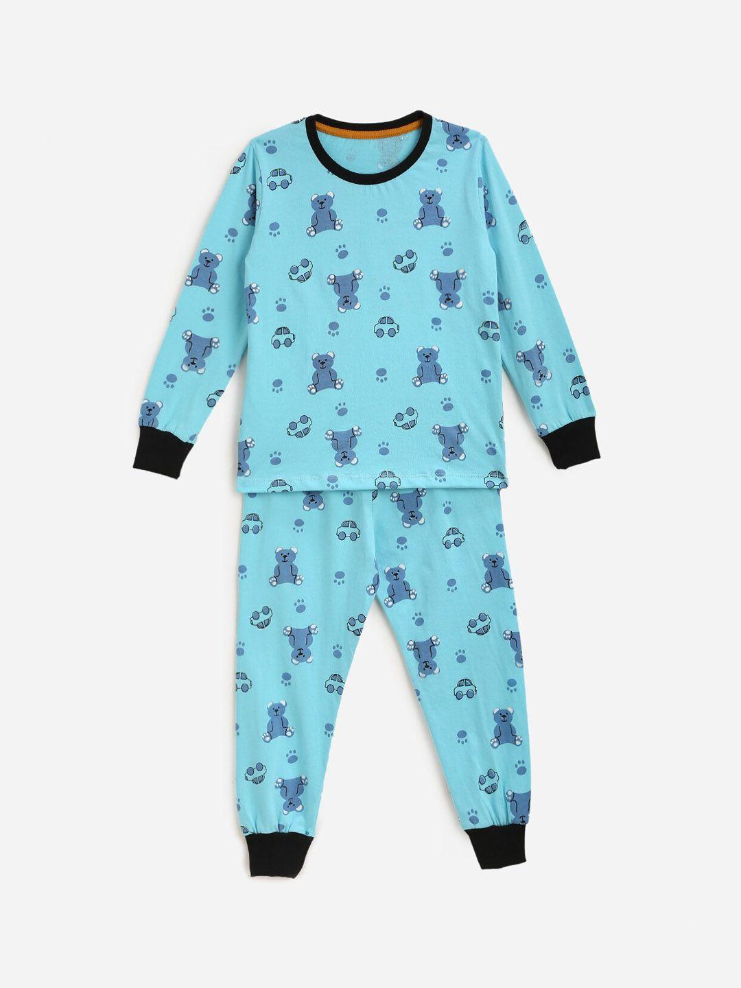 yk boys conversational printed night suit