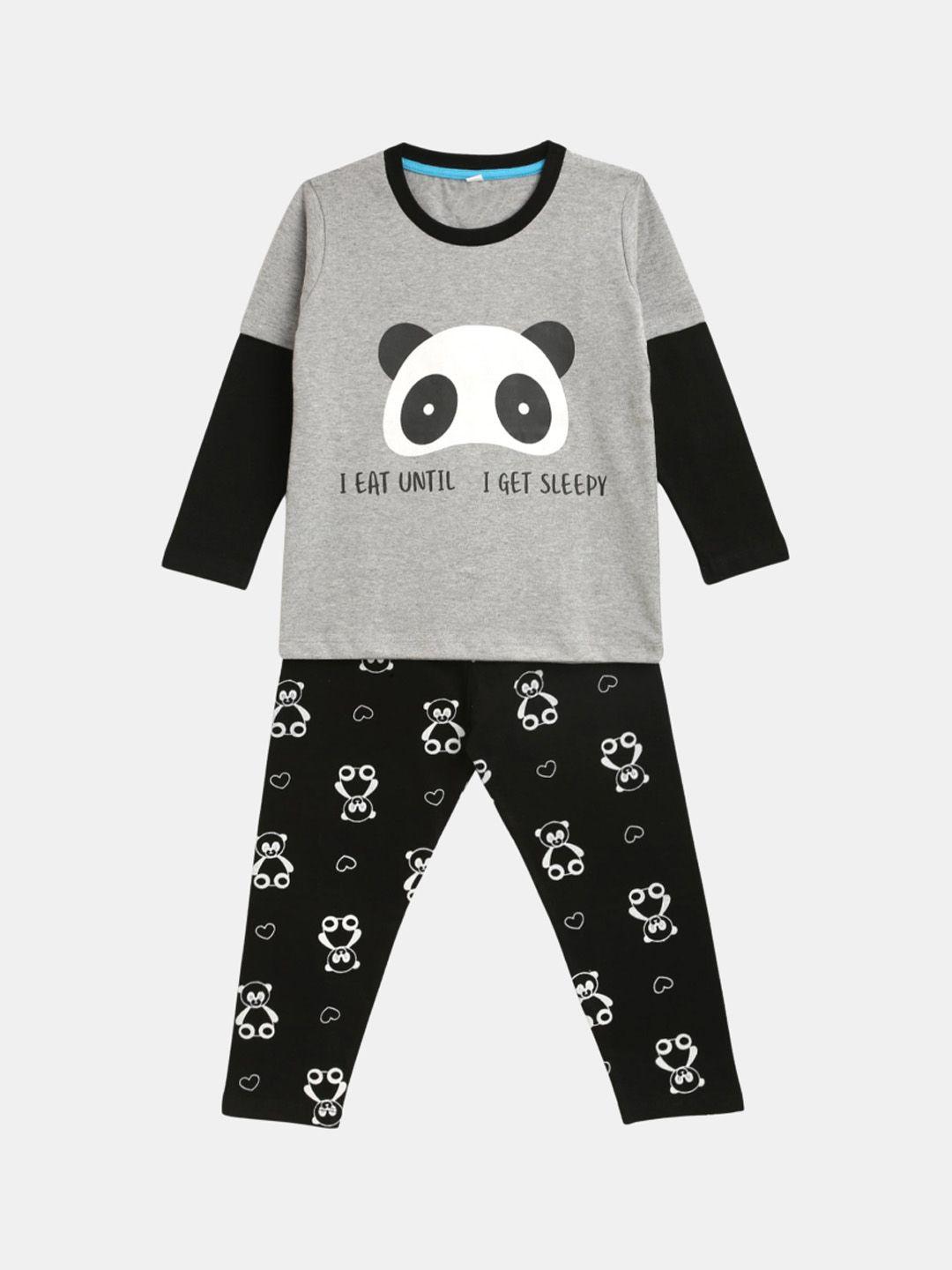 yk boys conversational printed night suit