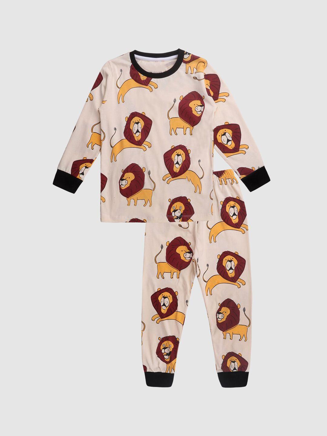 yk boys conversational printed night suit