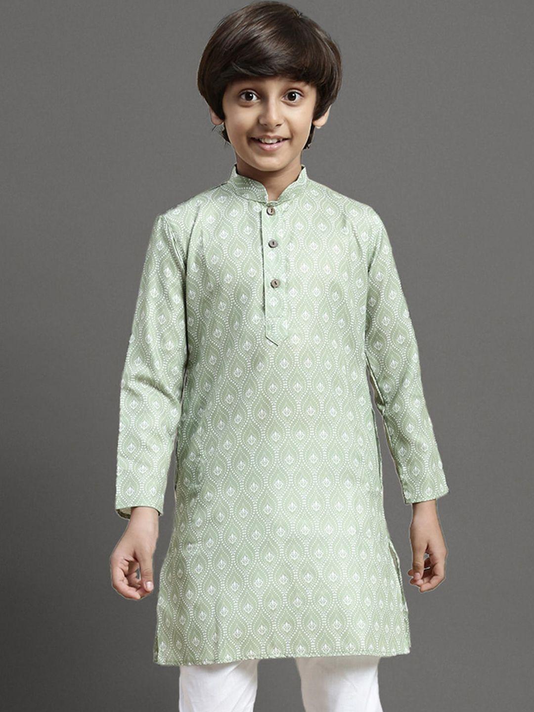 yk boys ethnic motifs printed kurta