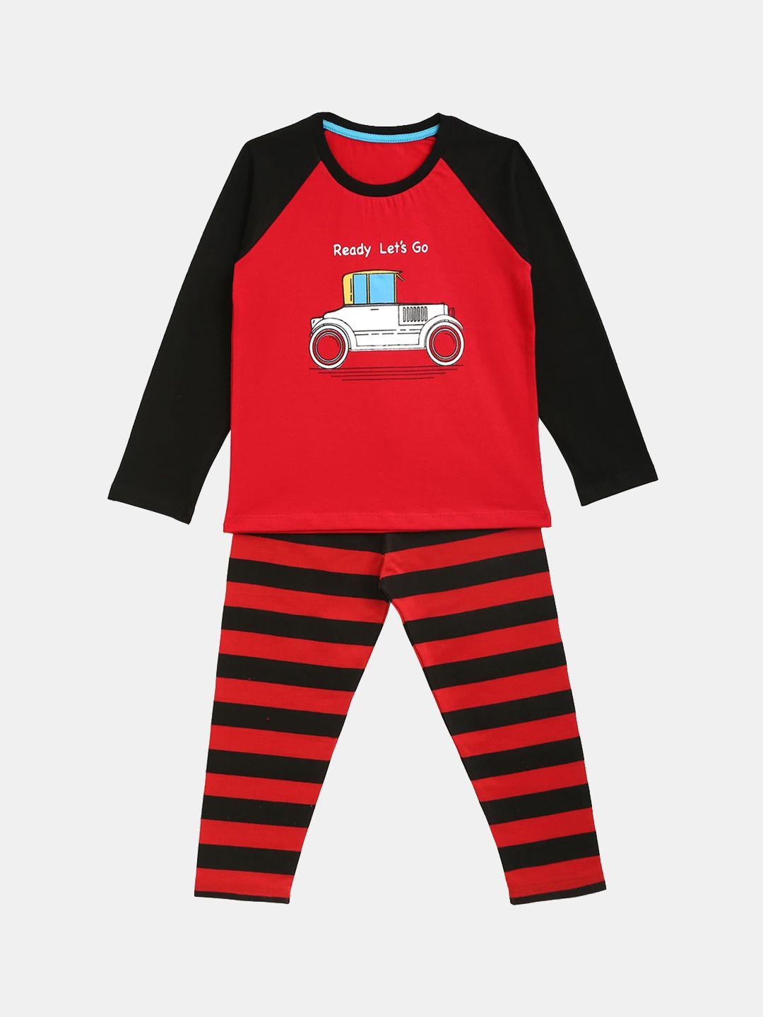 yk boys graphic printed night suit