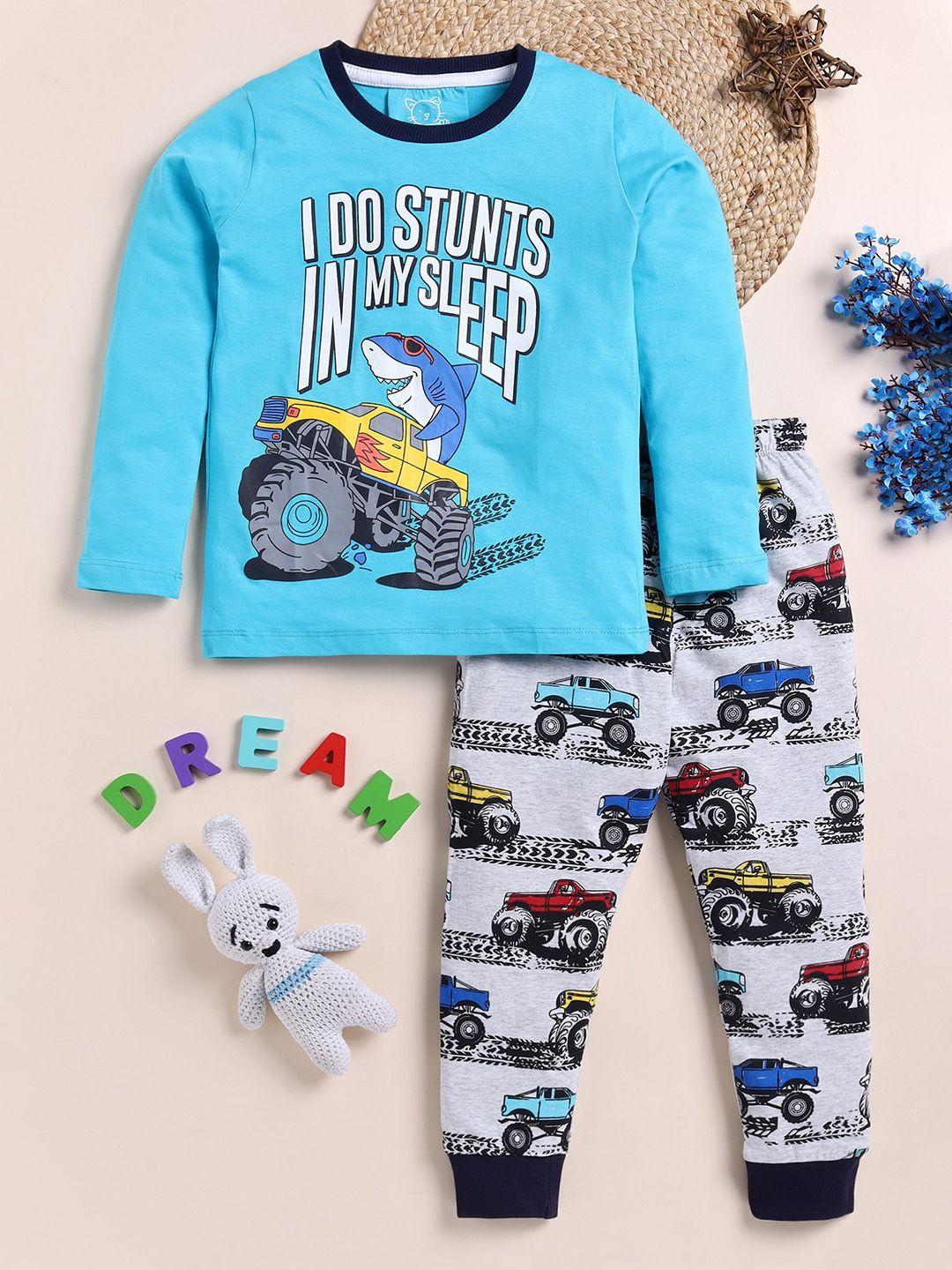 yk boys graphic printed night suit