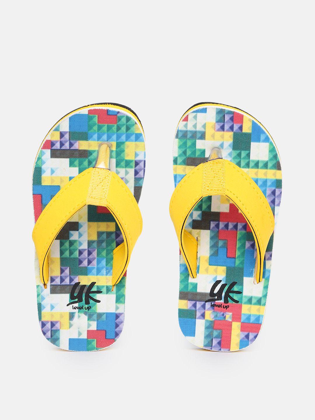 yk boys printed thong flip-flops